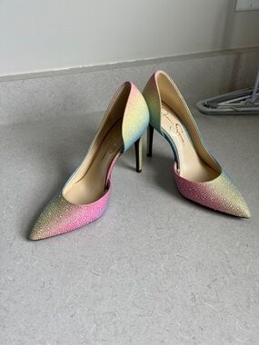 Jessica Simpson Pastel Rainbow Crystal-Embellished Pointed-Toe Pumps